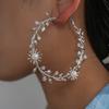 Tree Branch Pearl Flower Silver Needle Earrings, Simple Sweet Light Luxury Niche High-end Earrings for Women