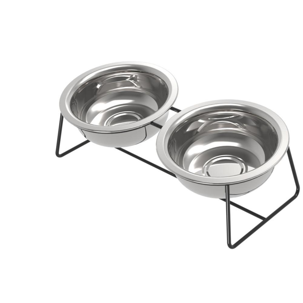 Durable Anti Slip Dog Food Bowl 9°Tilted Angle Large Caliber Elevated Cat Bowl Detachable Double Bowl Pet Bowl Pet Supplies