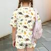 Kids Casual Short Sleeve Top and Shorts Set Animal Print Summer Outfit Lightweight Comfortable Breathable Fabric for Boys and Girls