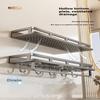 Bathroom Aluminum Wall Mounted Shower Rack Multifunctional Kitchen Storage Basket Toilet Accessories