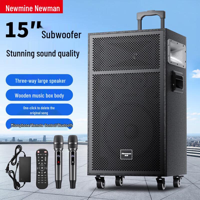 

Newmine N551 15-inch Portable Outdoor Bluetooth Speaker