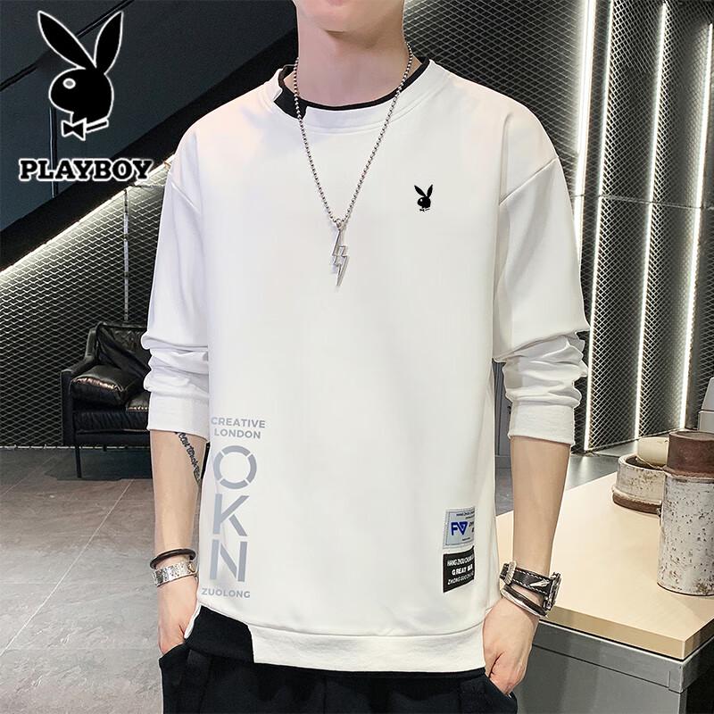 PLAYBOY Men's Casual Crew Neck Pullover Sweatshirt