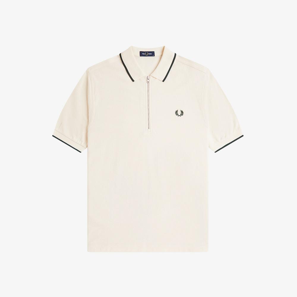 FRED PERRY [Sharp] Crepe Pique Polo Shirt - Ecru Afpm2612383-560