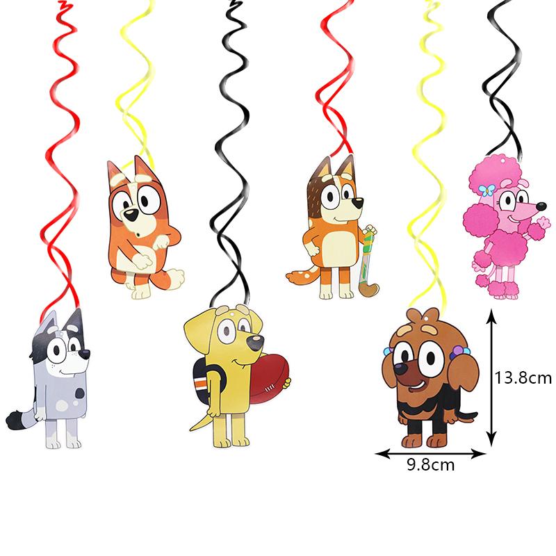 

New Bluey Birthday Party Decoration Latex Balloons Bingo Aluminum Film Balloon Disposable Tableware Kids Event Supplies Backdrop Other
