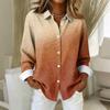 Women's Shirt Blouse Christmas Print Button Long Sleeve Casual Basic Shirt Collar Regular Top