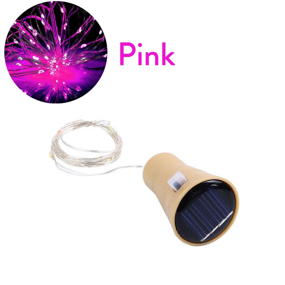 Solar Wine Bottle Led String Fairy Light Lamp Garland Wedding Holiday Christmas Cork 1m 1.5m 2m Wire Lights Party Decoration
