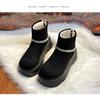 Women's plus size thickened fall and winter warm cold Martin boots ankle boots non-slip hiking cushioning sports cotton boots