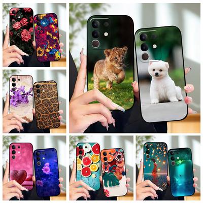 Für vivo Y29 4G Hüllen Y 29 Niedliche Cartoon-Drucke Schwarze Weiche Silikon-TPU-Handyhülle Für Vivo T4x 5G Schutzhüllen Case Capa