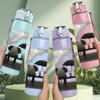 1PC Elephant Umbrella Cloud Art 750ml Color Plastic Sports Water Bottle Leakproof Flip Straw Lid Suitable for Sports Office Home Use
