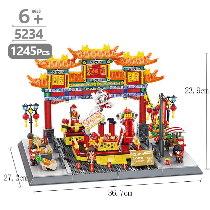 Chinese Model Architecture Building Blocks Compatible with Lego Bricks Toys for Adult Great Wall Forbidden City