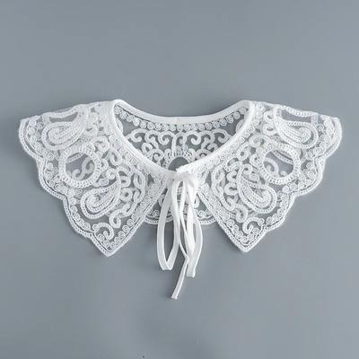 Vintage Damen Puppen-Revershemd Abnehmbarer Kragen für Mädchen Abnehmbares Kleid Falscher Kragen Schal Damen Weiß Schulterwärmer