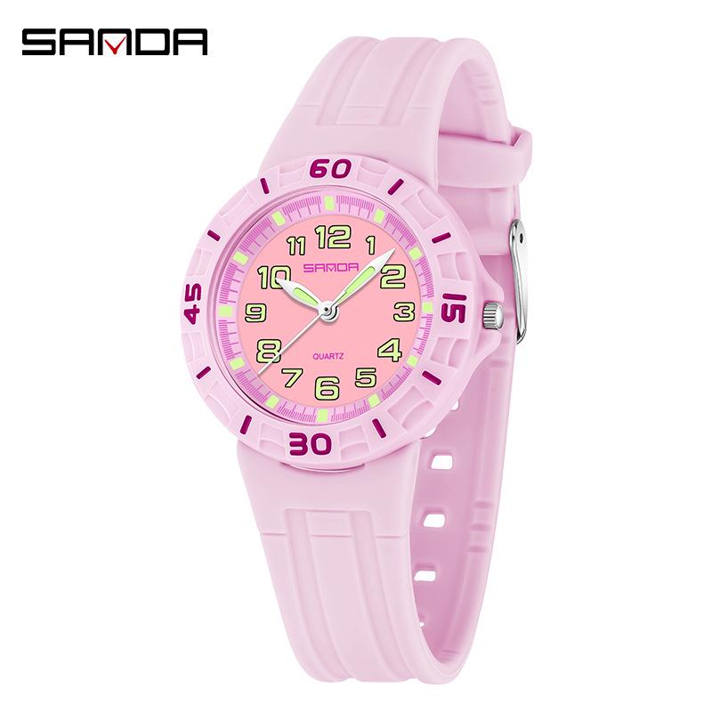 Sanda Unisex Sports Watches: Waterproof, Fluorescent, Energetic Designs for Kids and Lightweight Styles for Students