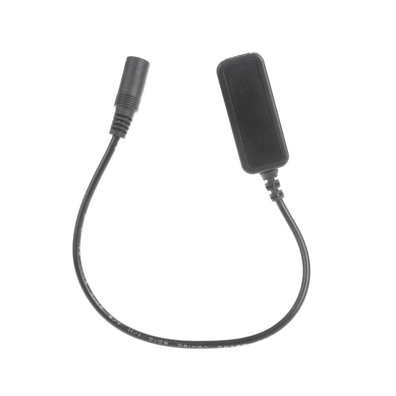 DC 5.5x2.1mm Female to USB Female Power Jack Extension Charge Cable 6V-30V to 5V Charging Cord Adapter