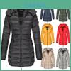 Cappotto Lungo da Donna Invernale Caldo con Cappuccio e Chiusura a Zip di Alta Qualità