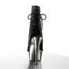 15Cm flash diamond upper electroplated waterproof table fine heel high and low tube short boots table short boots