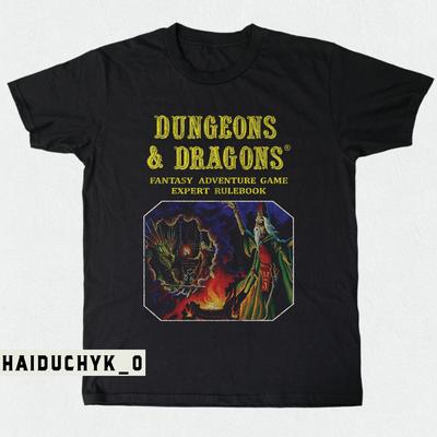 Dungeons and Dragons Fantasy Adventure Unisex Black T-shirt Size S-5XL