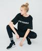 LOVEYOURBODY Pima Cotton Graphic Oversized Short Sleeve T-Shirt (Black)