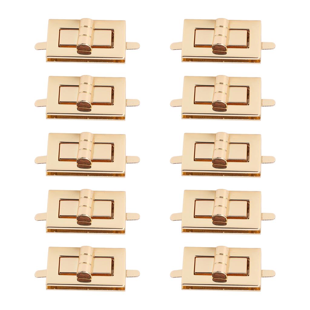 10 კომპლექტი შემობრუნების საკეტის სამაგრი კლასიკური დიზაინის მაღალი სიმტკიცის საფულე საფულე ხელნაკეთი ბარგის ჩანთისთვის