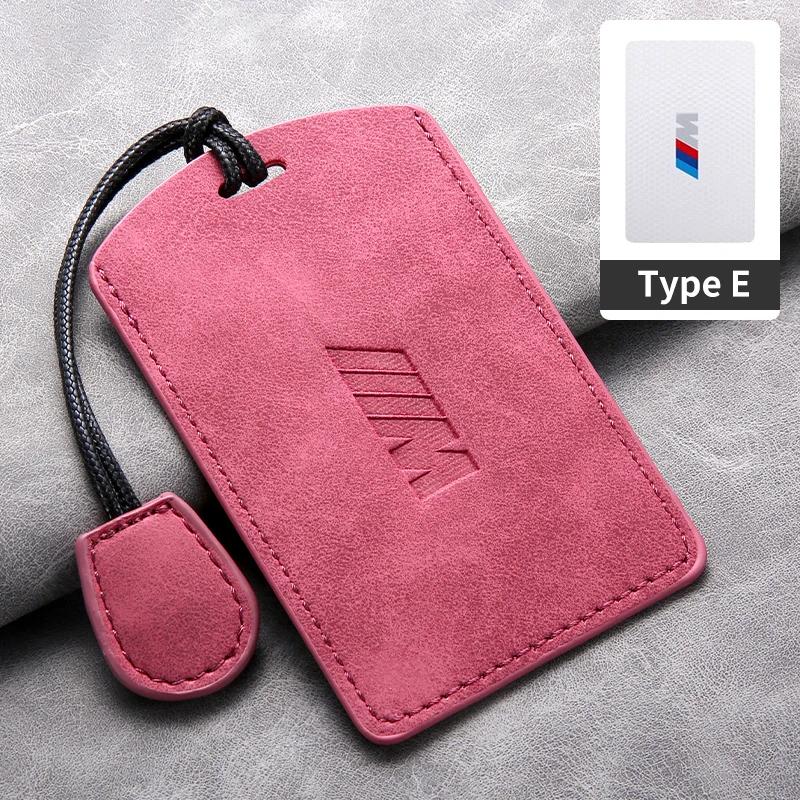 Autocollant de Voiture Chaud 2025 Cuir Daim Étui de Protection Coque pour Clé Intelligente de Voiture NFC Pour BMW Série M 3 5 7 X1 X3 X5 X6