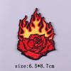 Punk Embroidery Patch Iron-On Patches For Clothing Thermoadhesive Patches On Clothes Letters Flame Embroidered Patch For Clothes