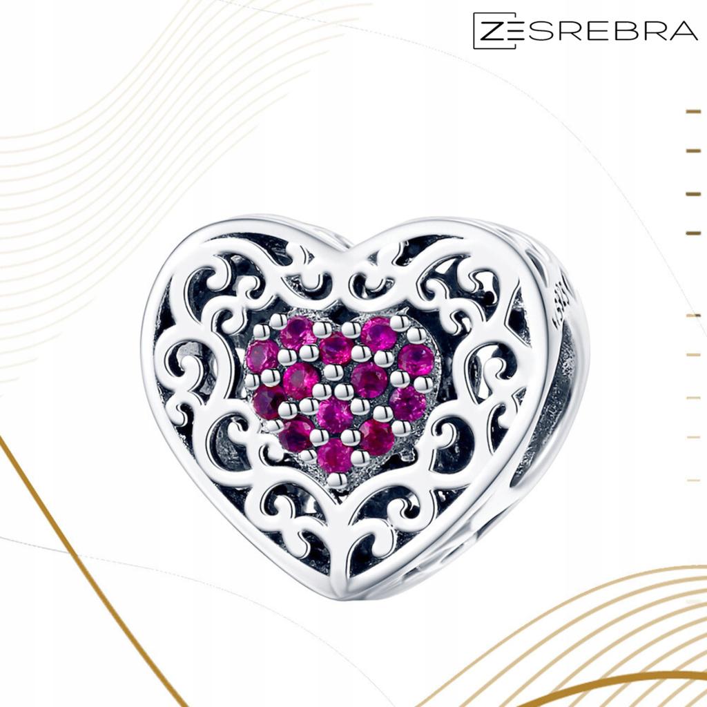 Openwork Heart Charms 925 Bead Heart Pendant Charms