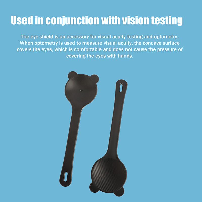 1Pcs Eye Occluder Professional Black Bear Shape Handheld Optometry Tool Eye Occluder Block Plate For Vision Test With Scale