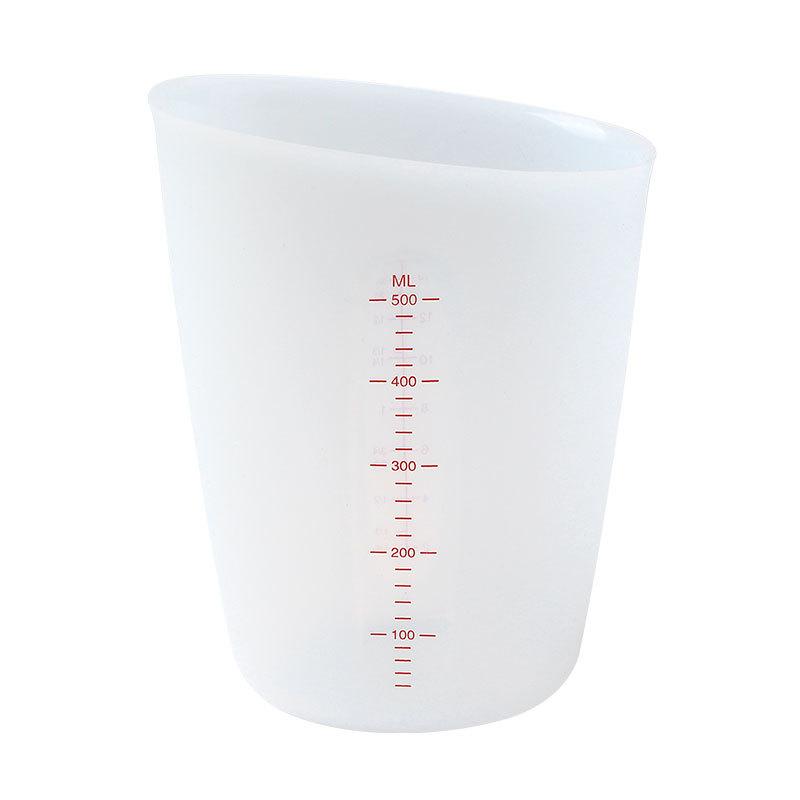 Baking Tools Silicone Measuring Cup 250ml 500ml Silicone Milk Cup Visual Double Scale Measuring Cup