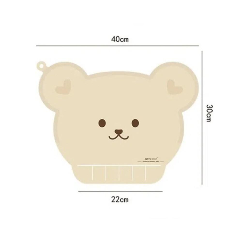 Bear Shape Kids Table Mat Waterproof Baby Placemat Cute Baby Silicone Placemat Baby