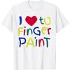 CHDHEVEGOD I Heart Love To Finger Paint I'm Paint Cute Couple Valentine T-Shirt