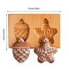 Cookie Stamps 3D Realistic Mold Cookie Making Tool Decorative Baking Supplies Wooden Cookie Pine Nut Cutter Stamps For Christmas