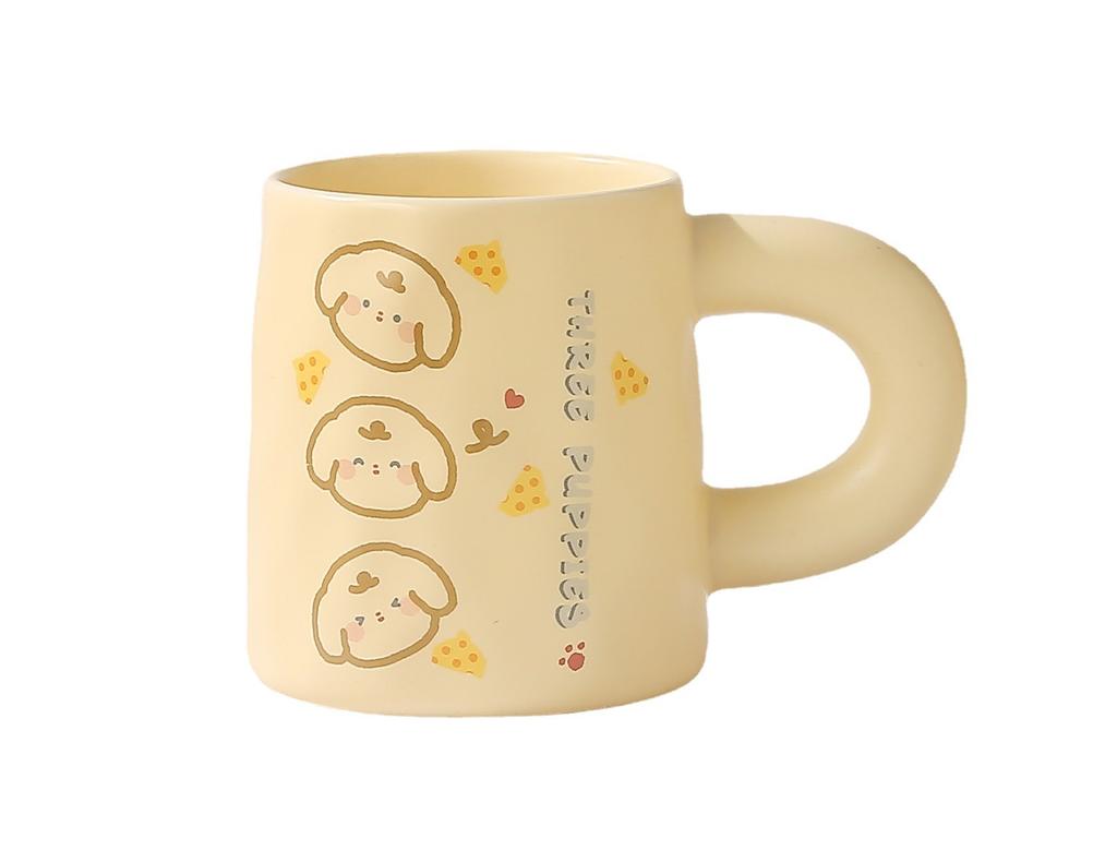 Cute High Value Ceramic Cup for Women Creative Mug for Home Couple Water Cup for Men Office Coffee Breakfast Cup