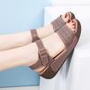 New Summer Wedge Sandals for Women's Thick Sole Sponge Cake Sandals for Mothers Wearing Flat Straps for Women's Sandals