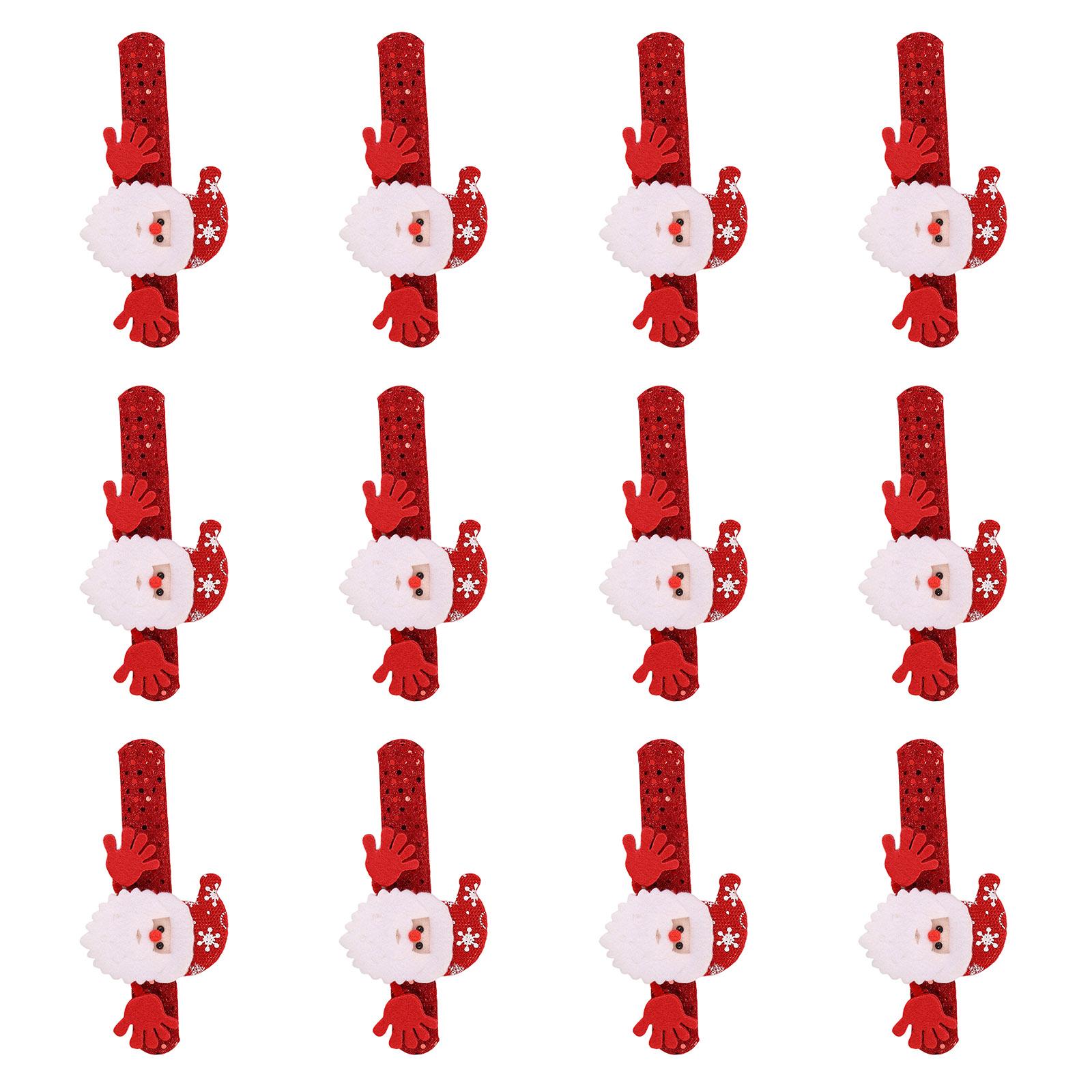 

12 шт. Рождественские браслеты-хлопушки, Наполнители для рождественского чулка для детей и взрослых, Удобные праздничные браслеты-хлопушки на запястье D
