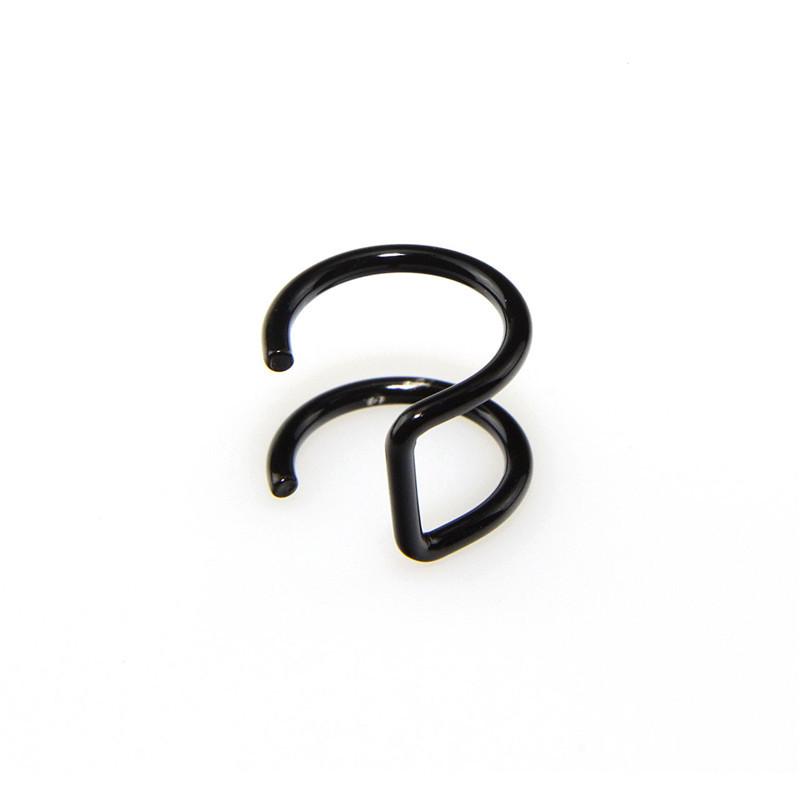 

316 Titanium Steel Non-Piercing Nose & Lip Ring Set - Invisible Double Hoop Ear Cuff.