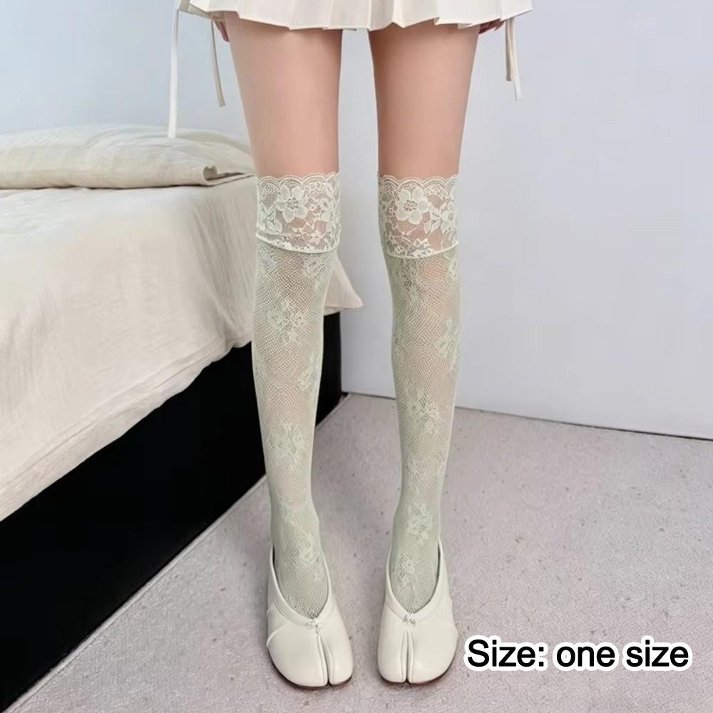 Thin Lace Overknee Long Socks Breathable Thigh High Stockings Fishing Net Socks  Skirts Accessories