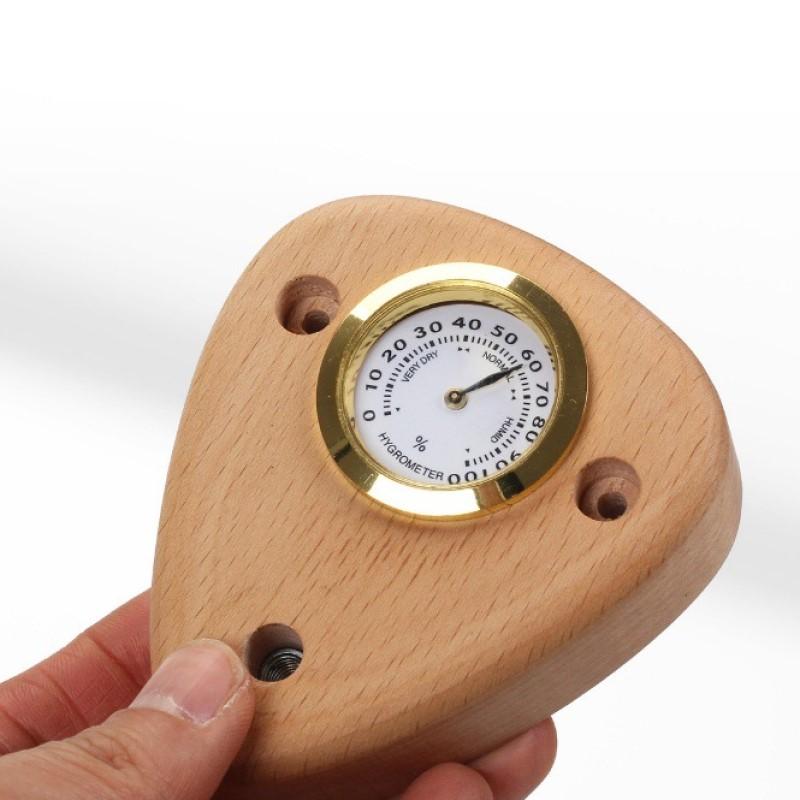 Wooden Guitar Hook Hanger with Hygrometer Display Wall Mount Guitar Stand Holder Bass Electric Guitar Ukuleles Universal Bracket