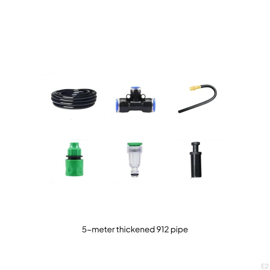 Misting Kit with Brass Nozzles Adjustable System Strainer Bendable Irrigation