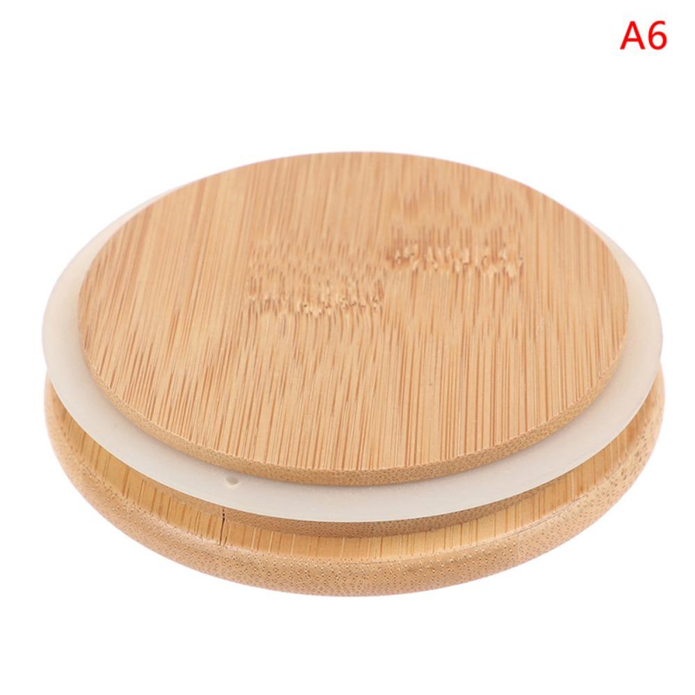 Reusable Bamboo Lids Non Leakage Jar Canning Caps Portable Wooden Covers  Drinking Jar Supplies
