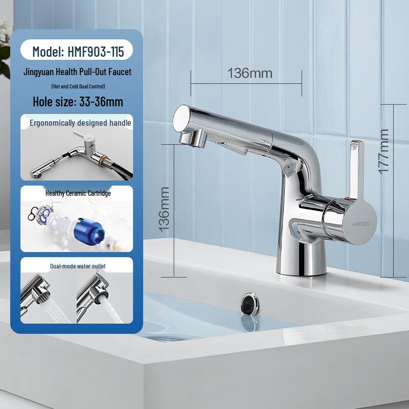 HEGII Pull-Out Basin Faucet