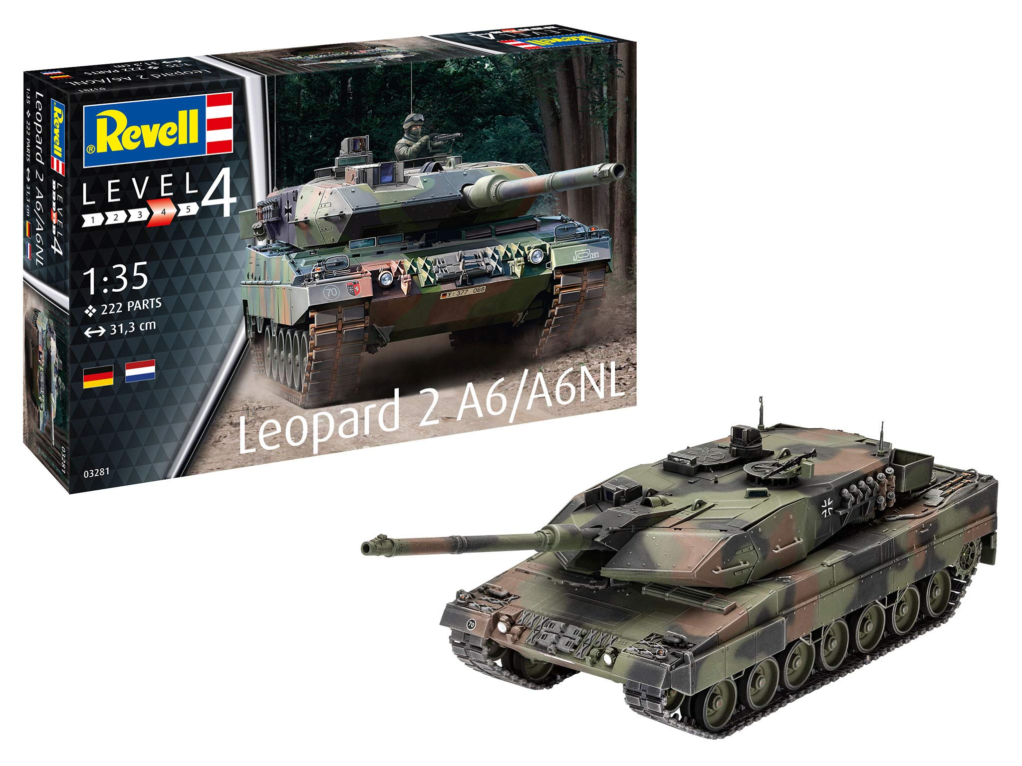 

Revell 1/35 scale German Army Leopard 2A6/A6 plastic model kit 03281
