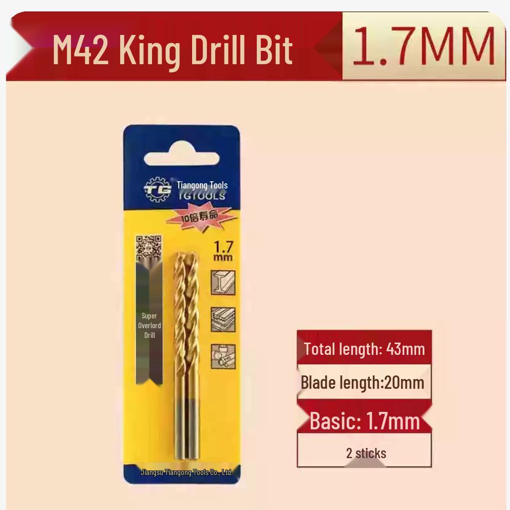 Tiangong M42 Overlord 8% Cobalt High-Speed Steel Twist Drill Bit for Stainless Steel