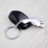 Custom Metal Small Footprint Keychain with Glossy Finish and Laser Engraved Logo
