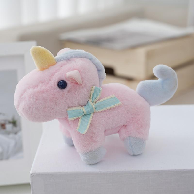Unicorn Animal Plush Toy With Keychain For School Bag Decor And Gifts