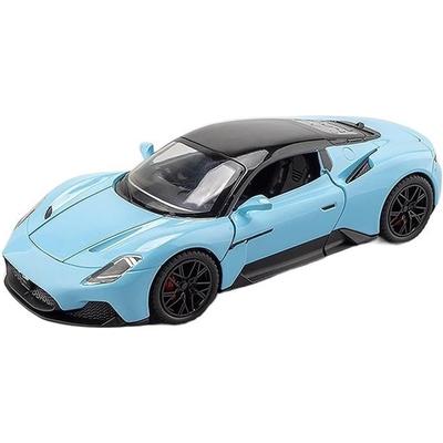 Modello di auto sportiva Maserati MC20 in scala 1/22 con suono e luce, modello in lega pull back pressofuso modello di auto per bambini giocattolo regalo
