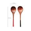 KXLCGYK Wooden Spoons, Set of 2, 16.5cm Long, Lightweight, Soup Spoon, Curry Spoon, Risotto Spoon, Dinner Spoon, Lacquered