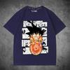 Dragon Ball Wukong joint short-sleeved T-shirt male queen big hand-painted same men's and women's pure clothes loose halfsleeves