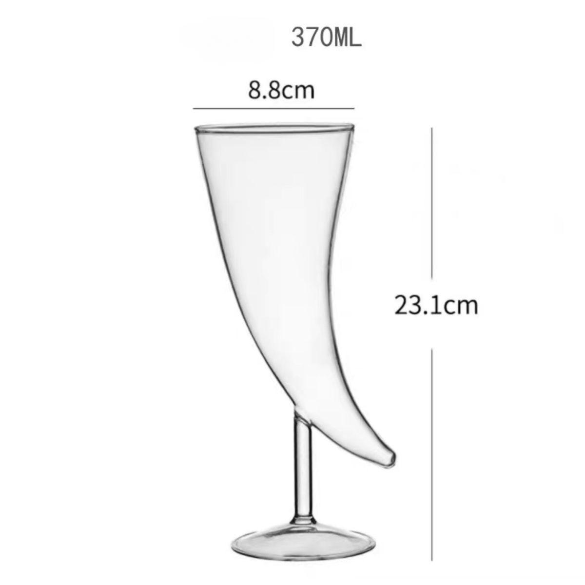 

Креативные бокалы для вина Moon Glass Cup, бокалы для коктейля из бычьего рога на высоких ножках без свинца, барные аксессуары, подарочный бокал для виски 370ml прозрачный