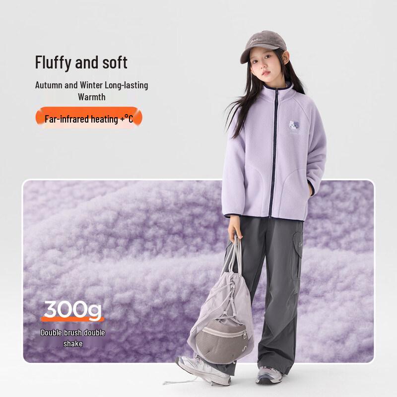 Zuoxi Girls' Thermal Fleece-Lined Winter Jacket