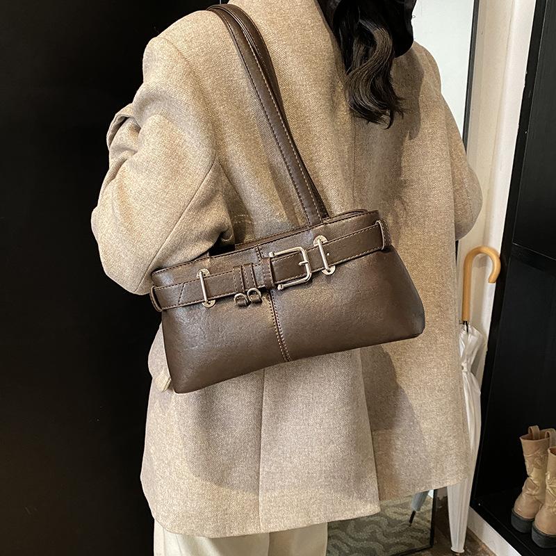 High Quality Retro Versatile Women'S Shoulder Tote Bag Underarm Bag  Handbag Large Capacity Commuter Bag Girl Purse Gift