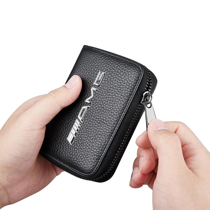 Leather Car Driver's License ID Card Bank Card Wallet Car Styling For Mercedes Benz AMG GLE GLS GLC CLA GLB ML W204 W206 W205 W212 W203